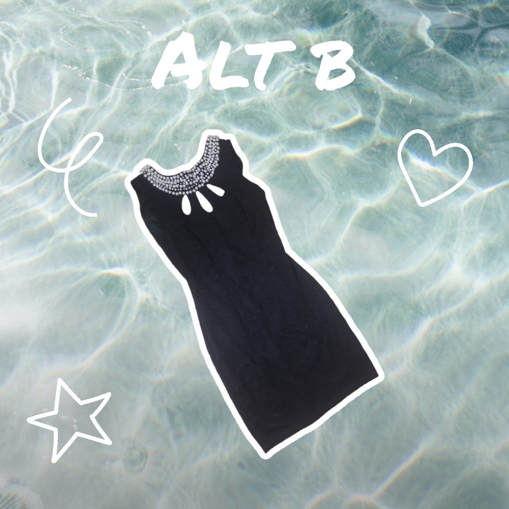 ALT B black dress with perels, size US woman's small